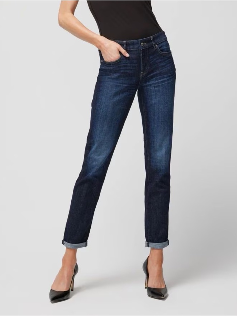 WHBM Everyday Soft Girlfriend Mid Rise Jean